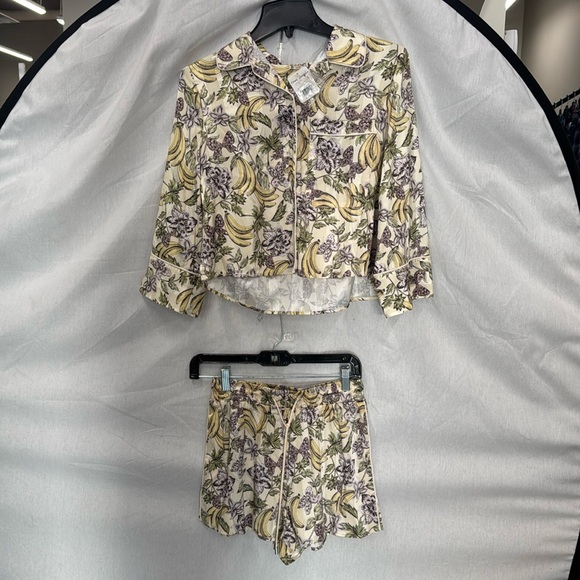 Free People Floral Yellow Pillow Talk PJ Set Size XS NWT - Picture 2 of 7
